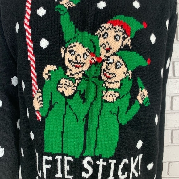 Faith & Zoe Women’s Elfie Stick Christmas Sweater - Picture 3 of 8